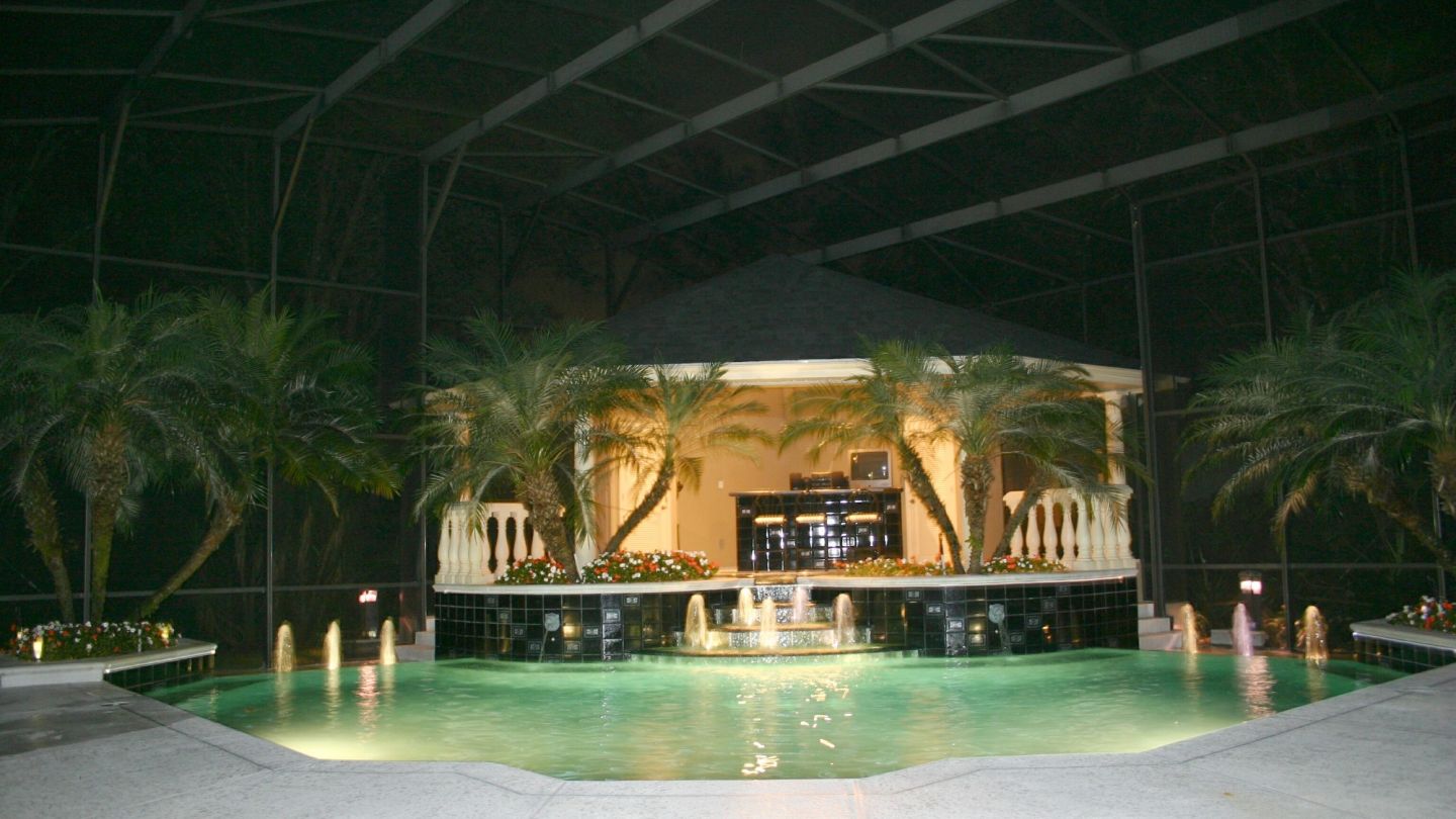 Our Pool Night shot 2288